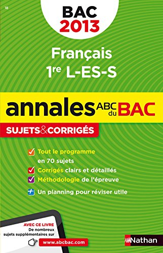 Français 1re séries L, ES, S : bac 2013