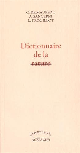 Dictionnaire de la rature
