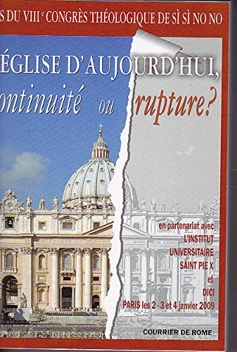 L'église aujourd'hui ou rupture ?