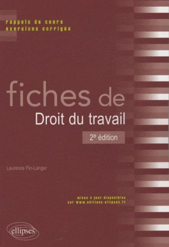 Fiches de droit du travail : rappels de cours et exercices corrigés