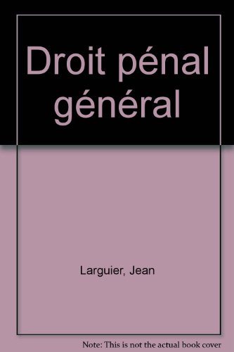 droit pénal général