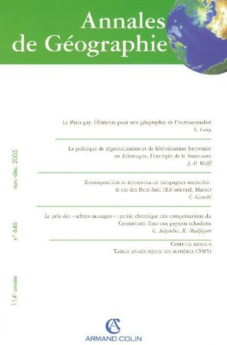 Annales de géographie, n° 646