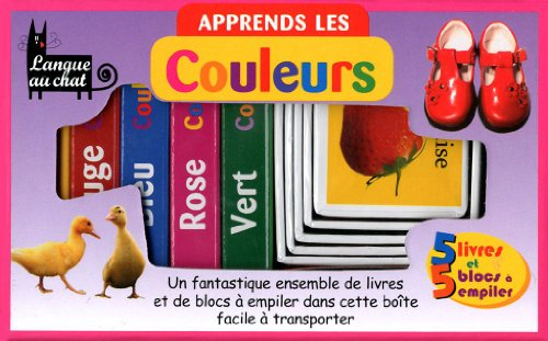 Apprends les couleurs : 5 livres et 5 blocs à empiler