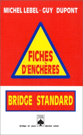 Fiches d'enchères bridge standard