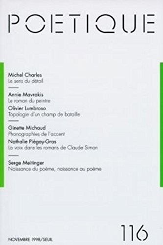 Poétique, n° 116