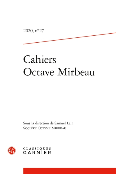 Cahiers Octave Mirbeau, n° 27
