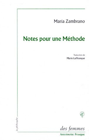 Notes pour une méthode