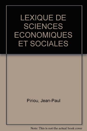Lexique de sciences économiques et sociales