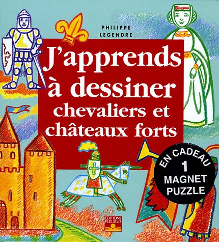 j'apprends à dessiner chevaliers et châteaux forts : avec un magnet puzzle