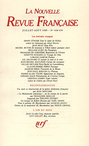 Nouvelle revue française, n° 438-439