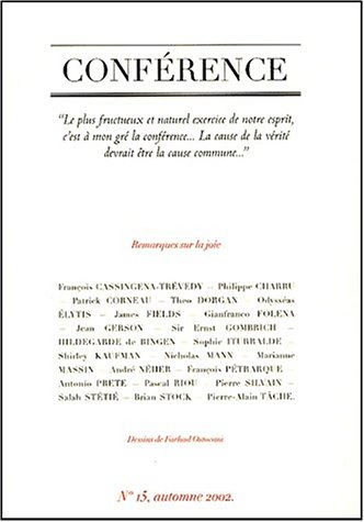 Conférence, n° 15. Remarques sur la joie