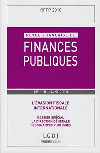 Revue française de finances publiques, n° 110