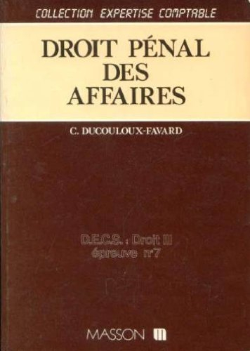 droit pénal des affaires