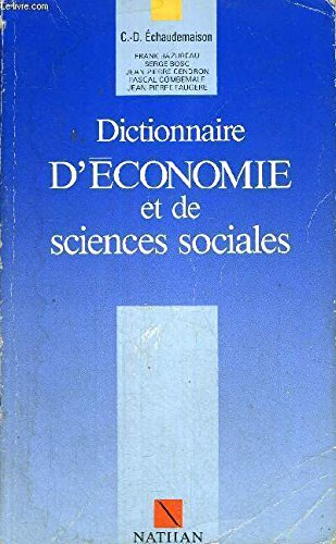 dictionnaire d'économie et de sciences sociales
