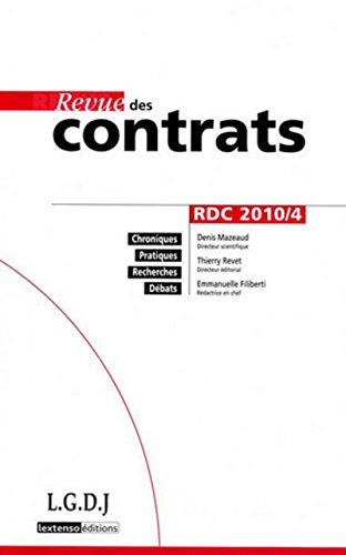 Revue des contrats, n° 4 (2010)