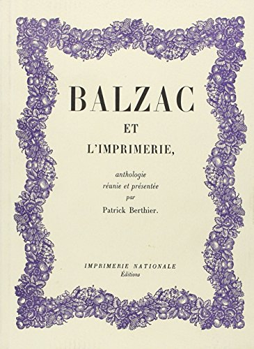 Balzac et l'imprimerie