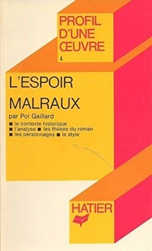 l'espoir, malraux : analyse critique