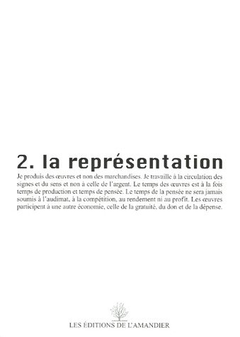2, La représentation