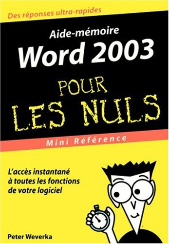 Word 2003 pour les nuls