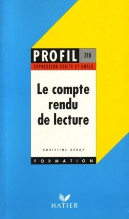 le compte rendu de lecture