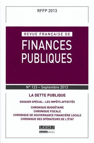 Revue française de finances publiques, n° 123. La dette publique