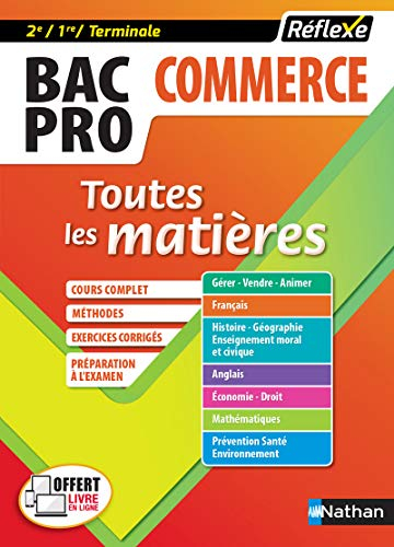 Bac pro commerce, 2de, 1re, terminale : toutes les matières