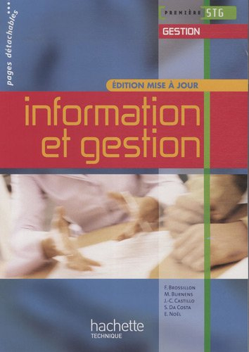 Information et gestion, première STG gestion