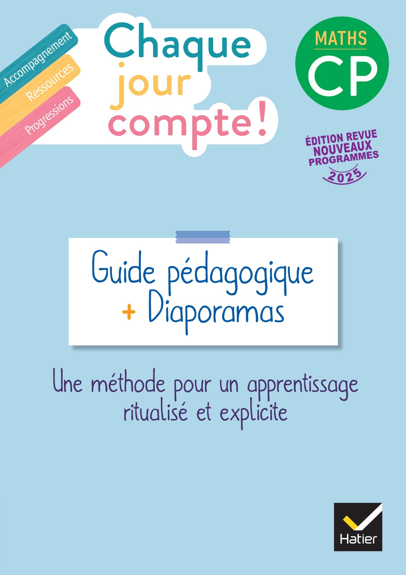 Chaque jour compte ! Maths CP : guide pédagogique + diaporamas, une méthode pour un apprentissage ri