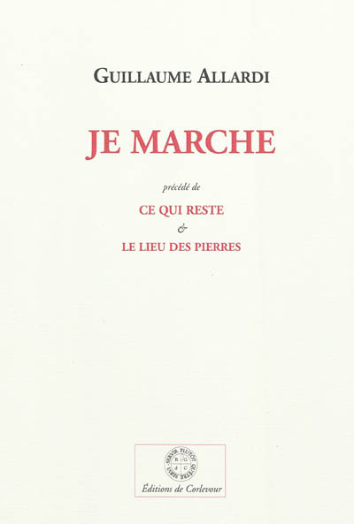 Je marche. Ce qui reste. Le lieu des pierres