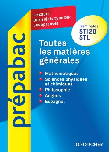 Toutes les matières générales : terminales STI2D, STL