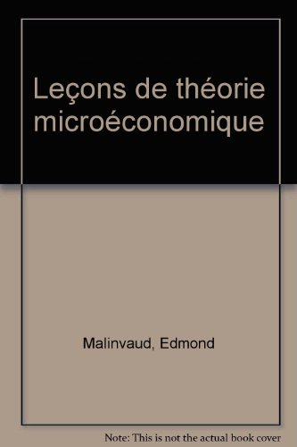 Leçons de théorie micro-économique