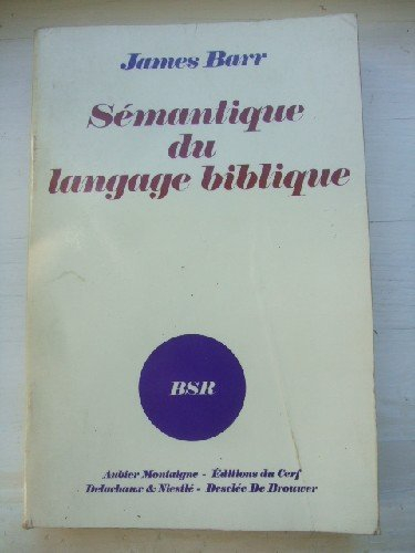 sémantique du langage biblique.