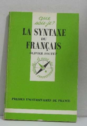 la syntaxe du français