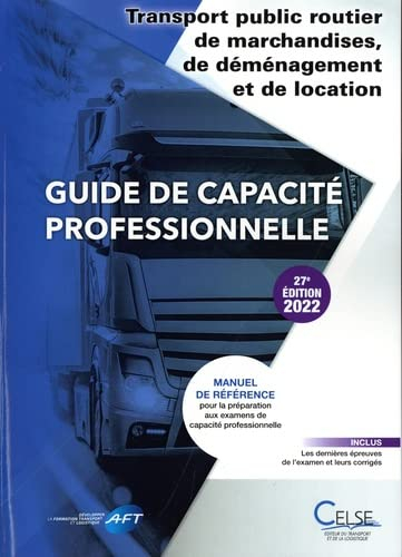 Guide de capacité professionnelle, transport public routier de marchandises, de déménagement et de l