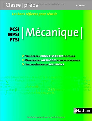 Mécanique : PCSI, MPSI, PTSI