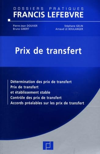 Prix de transfert : détermination des prix de transfert, prix de transfert et établissement stable, 