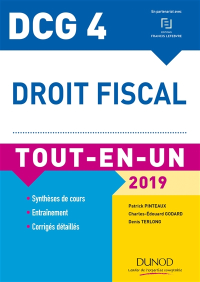 Droit fiscal, DCG 4 : tout-en-un : 2019