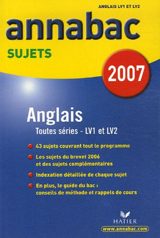 Anglais, séries L, ES, S (LV1 et LV2), séries technologiques (LV1)