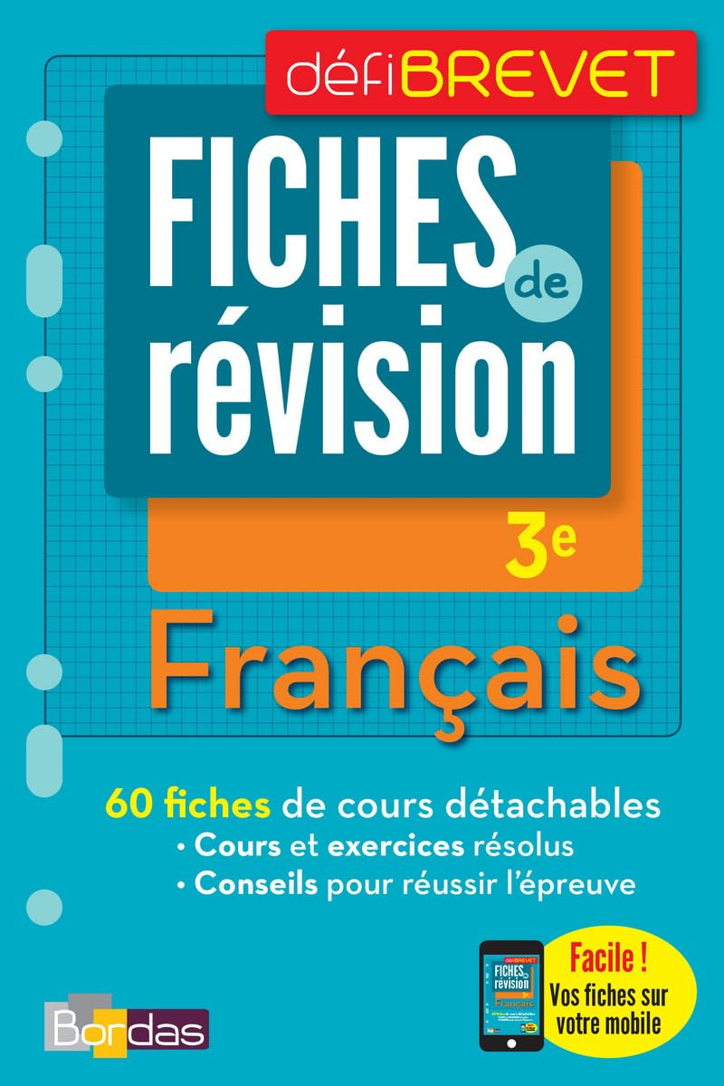Français, 3e : fiches de révision