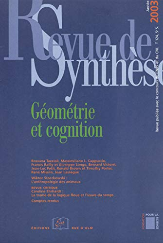 Revue de synthèse, n° 124. Géométrie et cognition