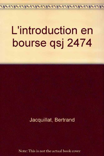 L'Introduction en Bourse