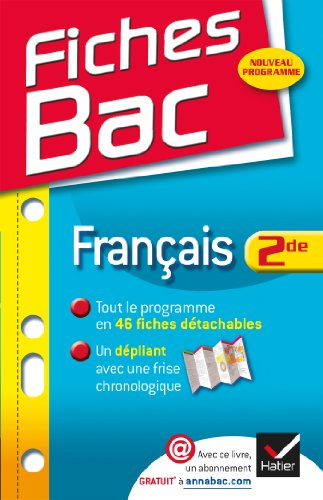 Français 2de : nouveau programme