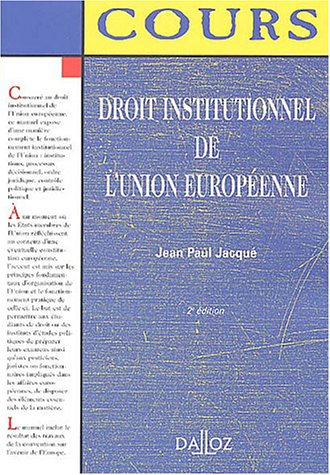 droit institutionnel de l'union européenne