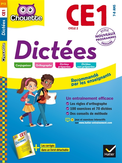 Dictées CE1, cycle 2, 7-8 ans : nouveau programme