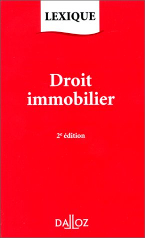 Lexique de droit immobilier