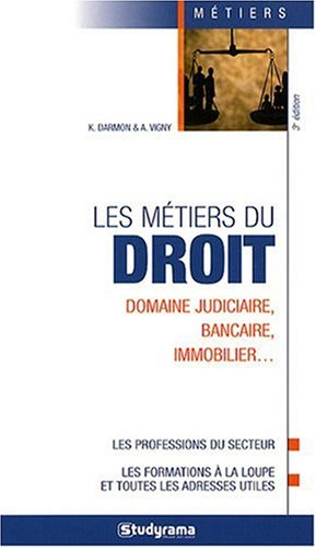 Les métiers du droit : domaine judiciaire, bancaire, immobilier...