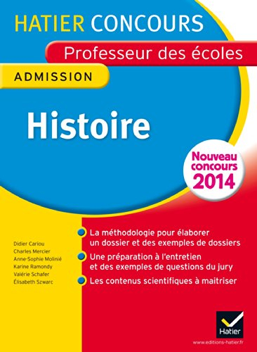Histoire : admission : nouveau concours 2014