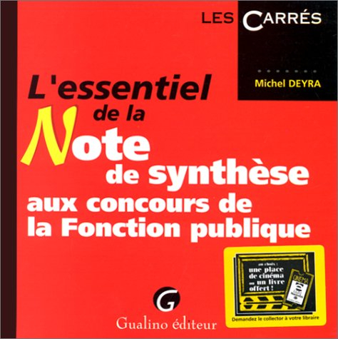 l'essentiel de la note de synthèse aux concours de la fonction publique