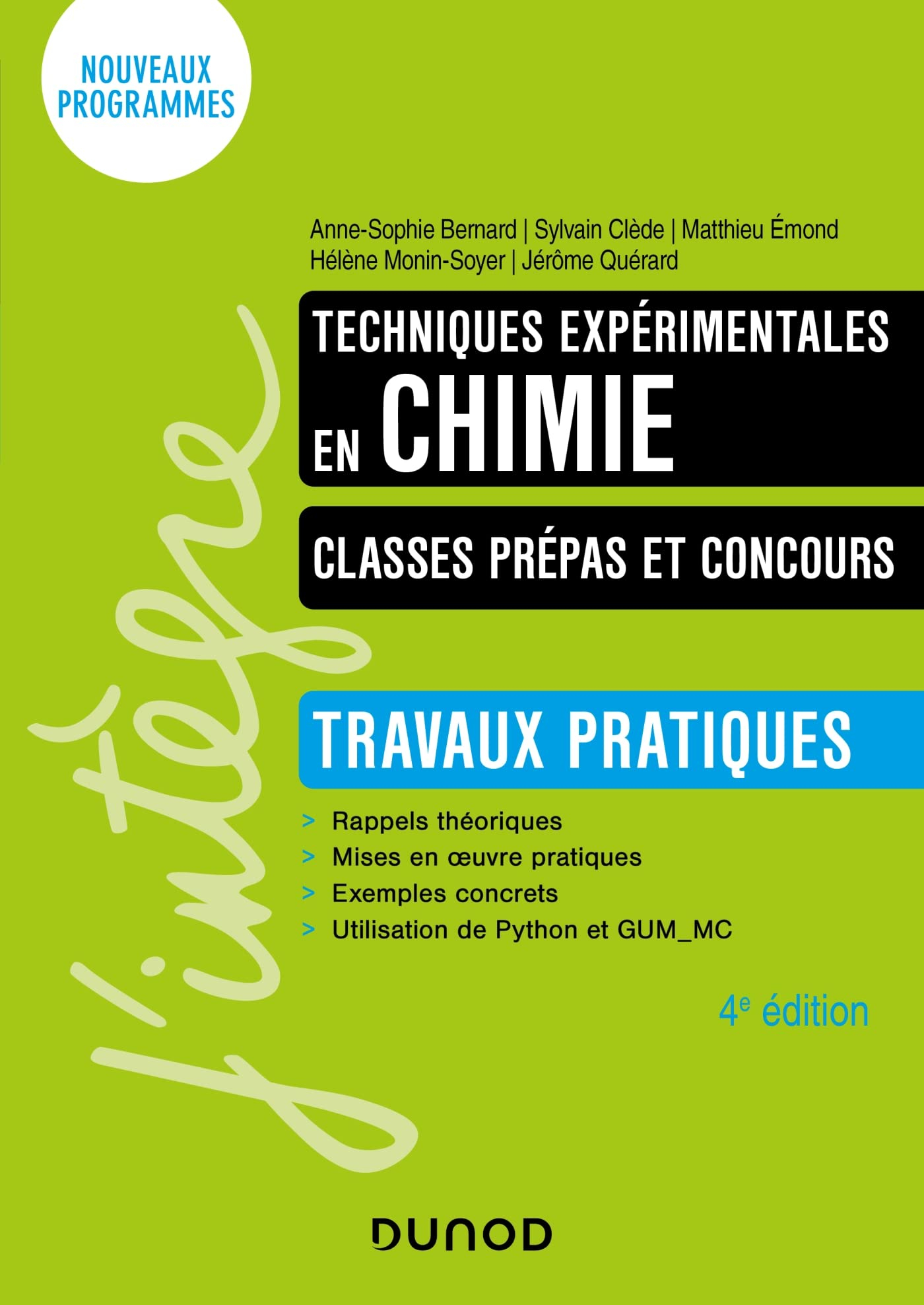 Techniques expérimentales en chimie, classes prépas et concours : travaux pratiques : rappels théori