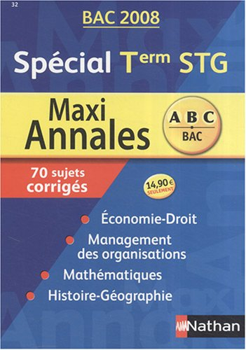 Maxi annales terminale STG